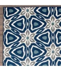 Loomaknoti Tecopa Kerin Blue/White ETR02BWH65 7 ft. 10 in. X 9 ft. 10 in. Rectangle Rug