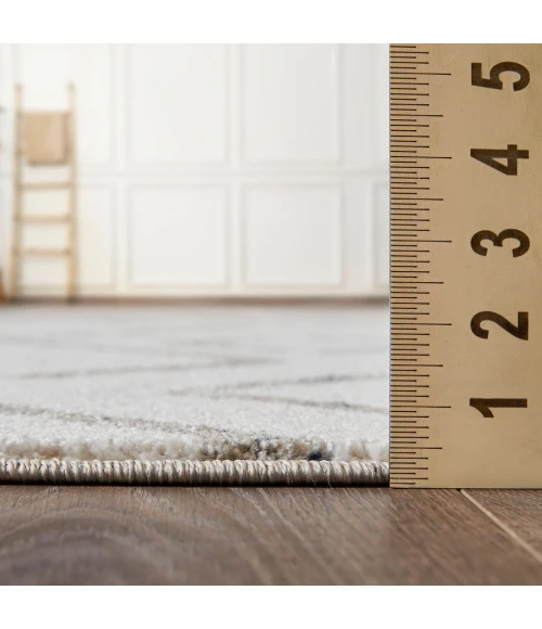 Loomaknoti Taytum Rocey White/Gray ET001 9 ft. 10 in. X 12 ft. 10 in. Rectangle Rug