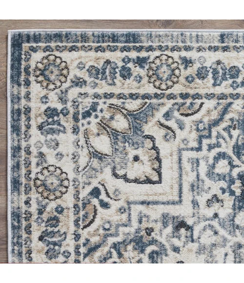 Loomaknoti Kehleigh Osdorn Blue/Cream EK009 2 ft. X 3 ft. Rectangle Rug