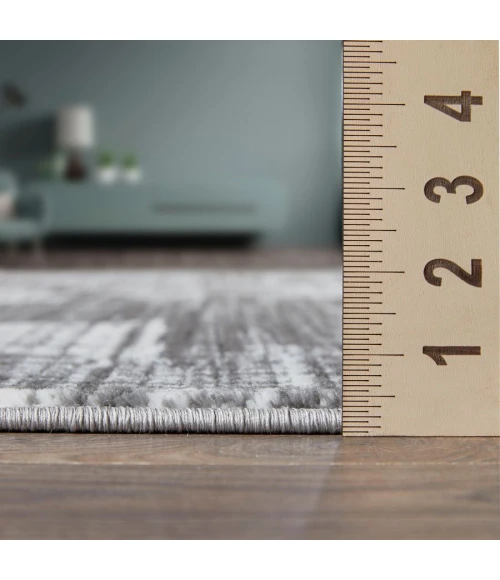 Loomaknoti Aysal Astern Gray/Cream EAY005 3 ft. 3 in. X 5 ft. 3 in. Rectangle Rug