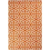 Central Oriental Tropic Contoy Sno/Tang Area Rug 6 ft. 7 X 9 ft. 6 Rectangle