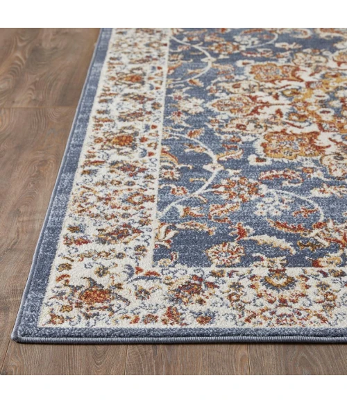 Loomaknoti Alsbrooke Amrenta Blue/Cream EA001 9 ft. 10 in. X 12 ft. 10 in. Rectangle Rug