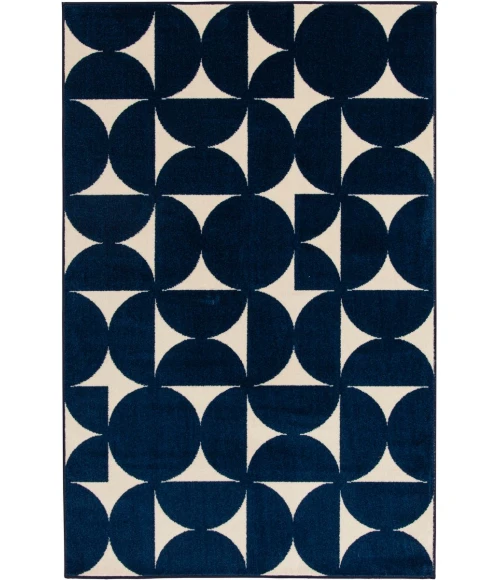 Loomaknoti Tecopa Sevella Blue/White ETR07BWH20 3 ft. 3” X 5 ft. 3” Rectangle Rug