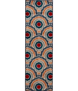 Loomaknoti Tecopa Ferley Blue/Red ETR04BRE12 2 ft. X 6 ft. 7 in. Rectangle Rug
