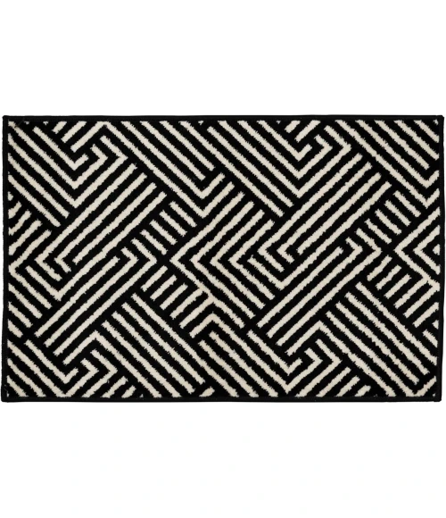 Loomaknoti Tecopa Trenten Black/White ETR12BLW20 3 ft. 3” X 5 ft. 3” Rectangle Rug