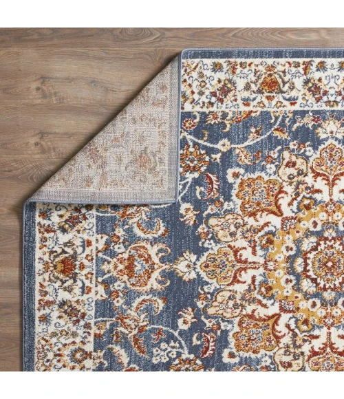 Loomaknoti Alsbrooke Amrenta Blue/Cream EA001 9 ft. 10 in. X 12 ft. 10 in. Rectangle Rug