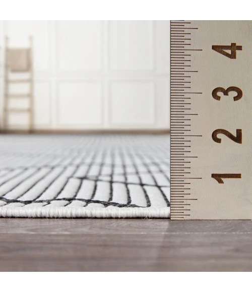 Loomaknoti Breyleigh Culton Cream/Gray EB006 3 ft. X 5 ft. Rectangle Rug