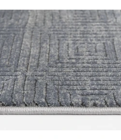 Central Oriental Clearwater Gunmetal/Shade Abstract 3ft.3in. x 5ft.3in. Rect. Rug