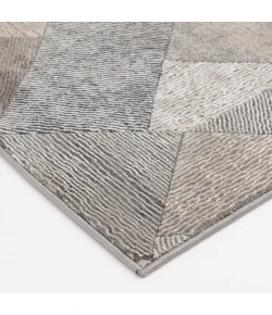 Central Oriental Clearwater Oyster/Chalk Geometric 7ft.10in. x 9ft.10in. Rect. Rug