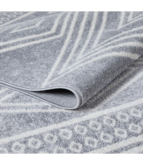 Loomaknoti Kissandrah Bayrend Gray/Cream EKI005 3 ft. 3 in. X 5 ft. 3 in. Rectangle Rug