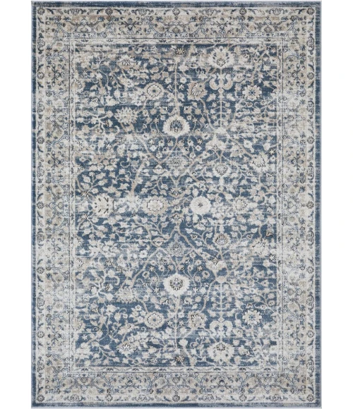 Loomaknoti Kehleigh Oviel Blue/Cream EK013 2 ft. X 3 ft. Rectangle Rug