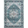 Central Oriental Rugese - Velveteen Washable Blue-Green/Ivory Oriental 5ft. x 7ft. Rect. Rug