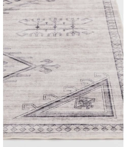 Central Oriental Rugese - Velveteen Washable Light Grey/ Dark Grey Moroccan 7ft.6in. x 9ft.6in. Rect. Rug