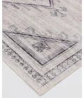 Central Oriental Rugese - Velveteen Washable Light Grey/ Dark Grey Moroccan 7ft.6in. x 9ft.6in. Rect. Rug