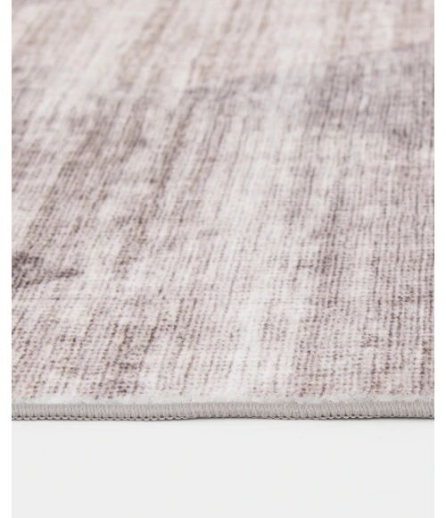 Central Oriental Rugese - Velveteen Washable Gray/Ivory Abstract 5ft. x 7ft. Rect. Rug