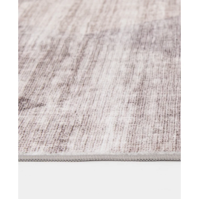 Central Oriental Rugese - Velveteen Washable Gray/Ivory Abstract 7ft.6in. x 9ft.6in. Rect. Rug