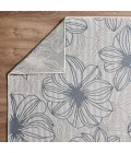 Loomaknoti Breyleigh Cerimia Cream/Blue EB007 5 ft. 3 in. X 7 ft. 3 in. Rectangle Rug