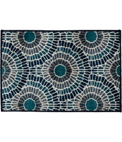 Loomaknoti Tecopa Ferley Blue/Green ETR04GB50 4 ft. X 6 ft. Rectangle Rug