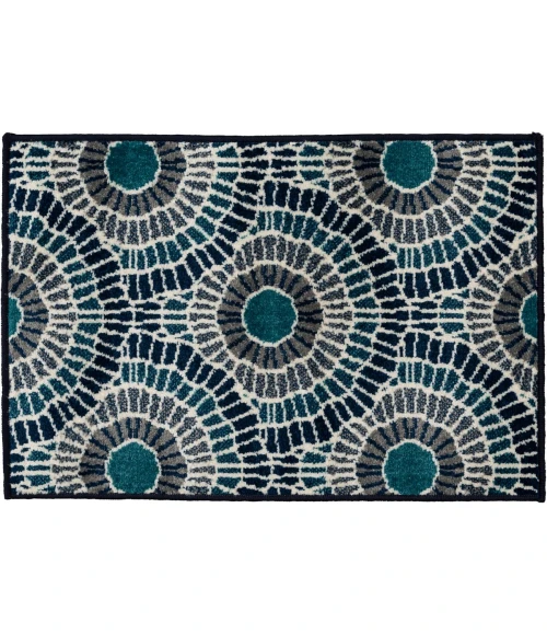 Loomaknoti Tecopa Ferley Blue/Green ETR04GB08 2 ft.  X 3 ft.  Rectangle Rug