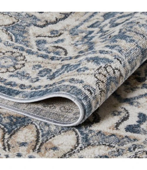 Loomaknoti Kehleigh Osdorn Blue/Cream EK009 2 ft. X 3 ft. Rectangle Rug