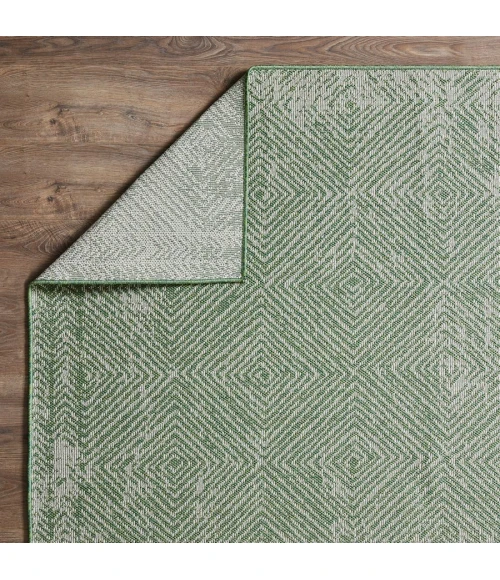 Loomaknoti Breyleigh Carzon Cream/Green EB003 4 ft. X 6 ft. Rectangle Rug