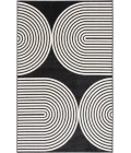 Loomaknoti Tecopa Milburm Black/White ETR05BLW60 6 ft. 7” X 9 ft. 2” Rectangle Rug