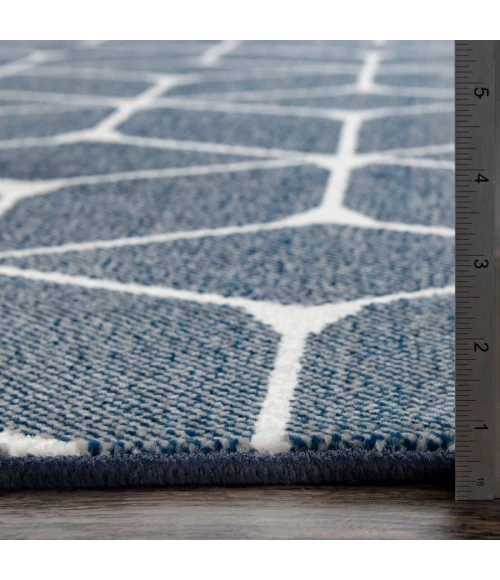 Loomaknoti Tecopa Shamid Blue/White ETR09BWH08 2 ft.  X 3 ft.  Rectangle Rug