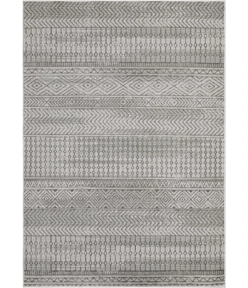 Loomaknoti Breyleigh Canderz Cream/Gray EB008 9 ft. 10 in. X 12 ft. 10 in. Rectangle Rug