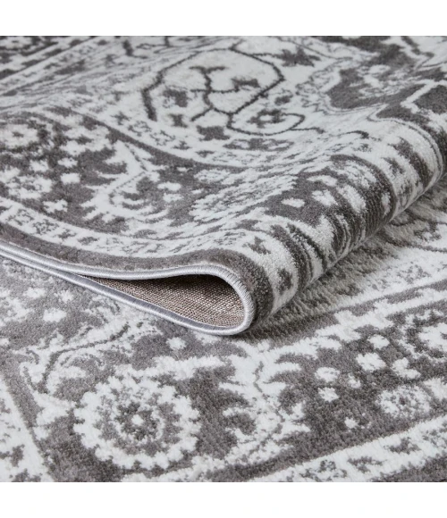 Loomaknoti Rhane Valok Gray/Cream ER003 3 ft. 3 in. X 5 ft. 3 in. Rectangle Rug