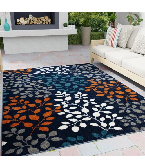Loomaknoti Tecopa Tiffeni Blue/Gray ETR08BLG08 2 ft.  X 3 ft.  Rectangle Rug