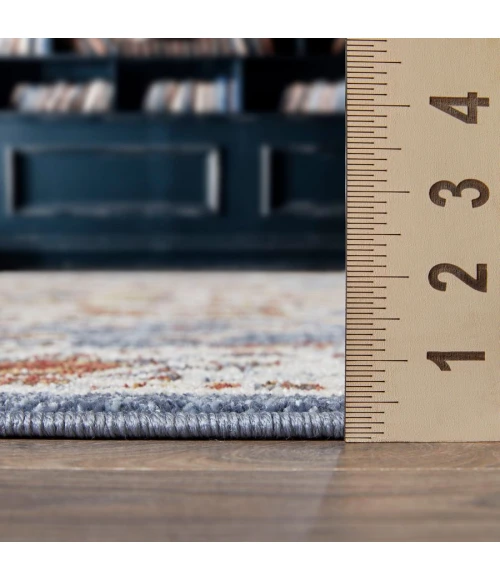 Loomaknoti Alsbrooke Amrenta Blue/Cream EA001 9 ft. 10 in. X 12 ft. 10 in. Rectangle Rug