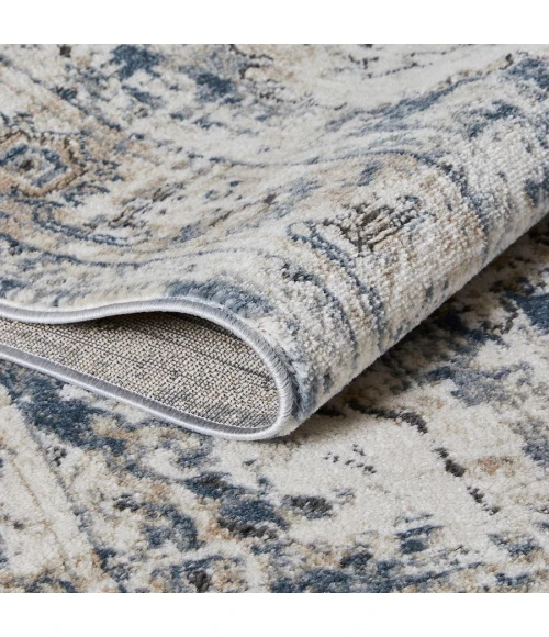 Loomaknoti Kehleigh Auborn Blue/Cream EK011 2 ft. X 3 ft. Rectangle Rug