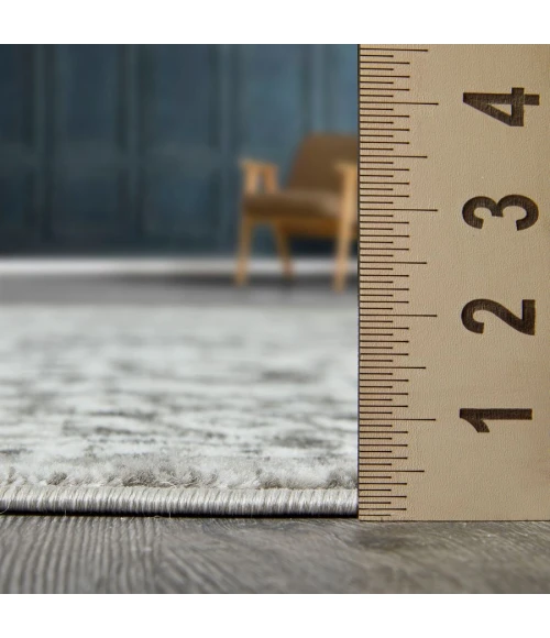 Loomaknoti Rhane Allory Gray/Cream ER014 9 ft. 10 in. X 12 ft. 10 in. Rectangle Rug