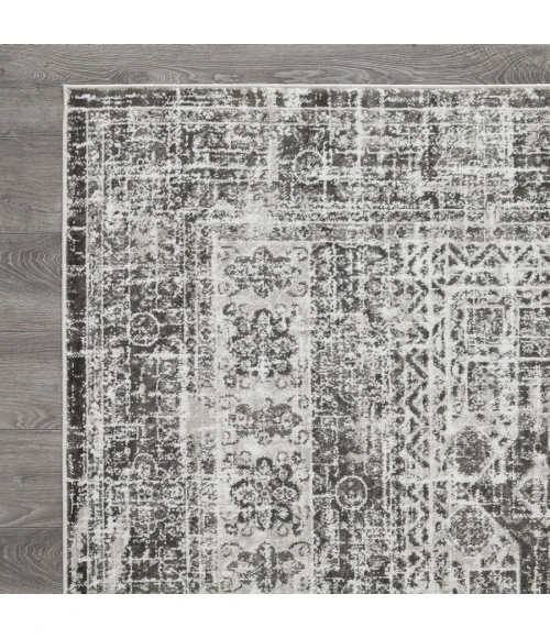 Loomaknoti Rhane Aberd Gray/Cream ER007 9 ft. 10 in. X 12 ft. 10 in. Rectangle Rug