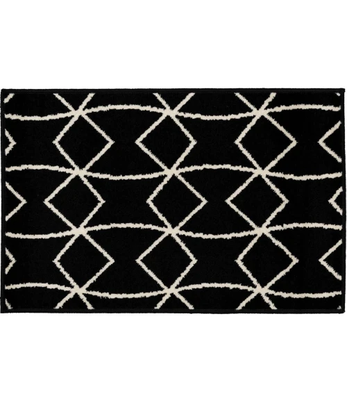 Loomaknoti Tecopa Tamariez Black/White ETR11BLW20 3 ft. 3” X 5 ft. 3” Rectangle Rug