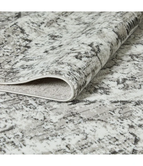 Loomaknoti Rhane Alemern Gray/Cream ER019 3 ft. 3” X 5 ft. 3” Rectangle Rug