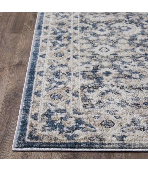 Loomaknoti Kehleigh Otindas Blue/Cream EK010 5 ft. 3 in. X 7 ft. 3 in. Rectangle Rug