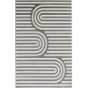 Loomaknoti Tecopa Sedvick Gray/White ETR06GRW85 9 ft. 10 in. X 12 ft. 10 in. Rectangle Rug