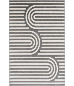 Loomaknoti Tecopa Sedvick Gray/White ETR06GRW85 9 ft. 10 in. X 12 ft. 10 in. Rectangle Rug