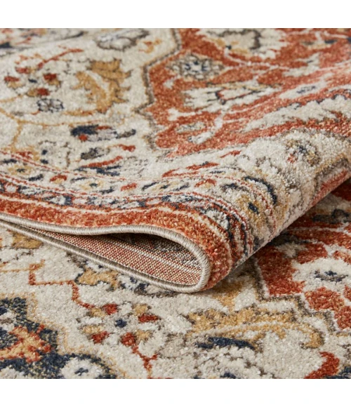 Loomaknoti Malanie Charler Red/Beige EM002 4 ft. X 6 ft. Rectangle Rug