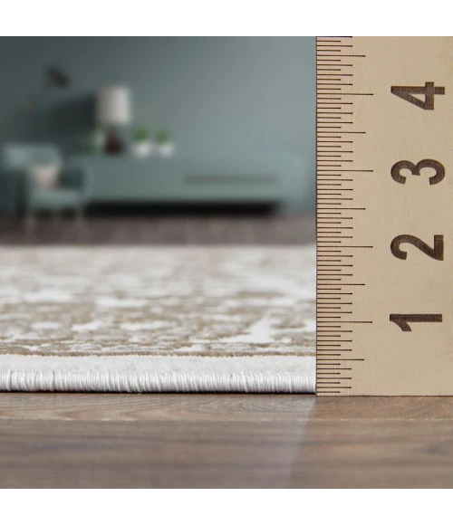 Loomaknoti Aysal Alazah Cream/Beige EAY001 3 ft. 3 in. X 5 ft. 3 in. Rectangle Rug