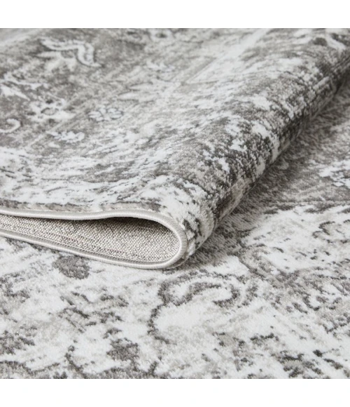 Loomaknoti Rhane Alemern Gray/Cream ER019 3 ft. 3” X 5 ft. 3” Rectangle Rug