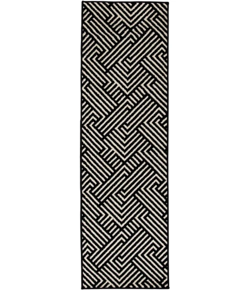 Loomaknoti Tecopa Trenten Black/White ETR12BLW12 2 ft.  X 6 ft. 7” Rectangle Rug