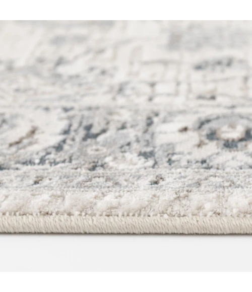 Central Oriental Erin & Ben _ Rooted Champagne/Sky Blue  Floral 7ft.10 x 9ft.10in. Rect. Rug
