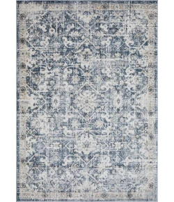 Loomaknoti Kehleigh Azbailie Blue/Cream EK015 5 ft. 3 in. X 7 ft. 3 in. Rectangle Rug