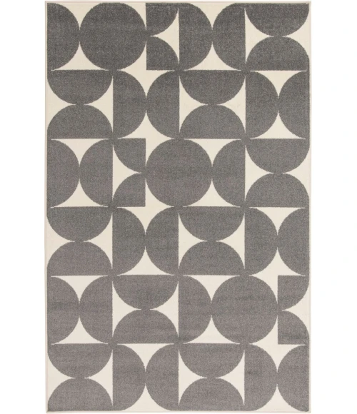 Loomaknoti Tecopa Sevella Gray/White ETR07GRW08 2 ft.  X 3 ft.  Rectangle Rug