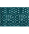 Loomaknoti Tecopa Kaharie Teal/White ETR21TEW08 2 ft. 3 in. X 3 ft. Rectangle Rug