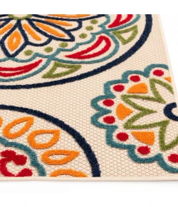 Central Oriental Fontana Hafsa Cream Area Rug 2 ft. 2 in. X 7 ft. 6 in. Rectangle