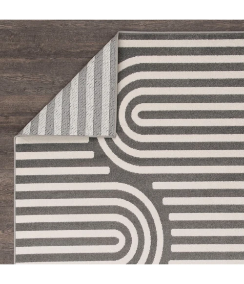 Loomaknoti Tecopa Sedvick Gray/White ETR06GRW12 2 ft.  X 6 ft. 7” Rectangle Rug