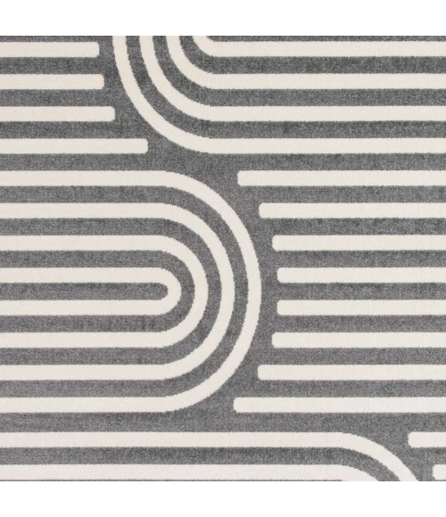Loomaknoti Tecopa Sedvick Gray/White ETR06GRW12 2 ft.  X 6 ft. 7” Rectangle Rug